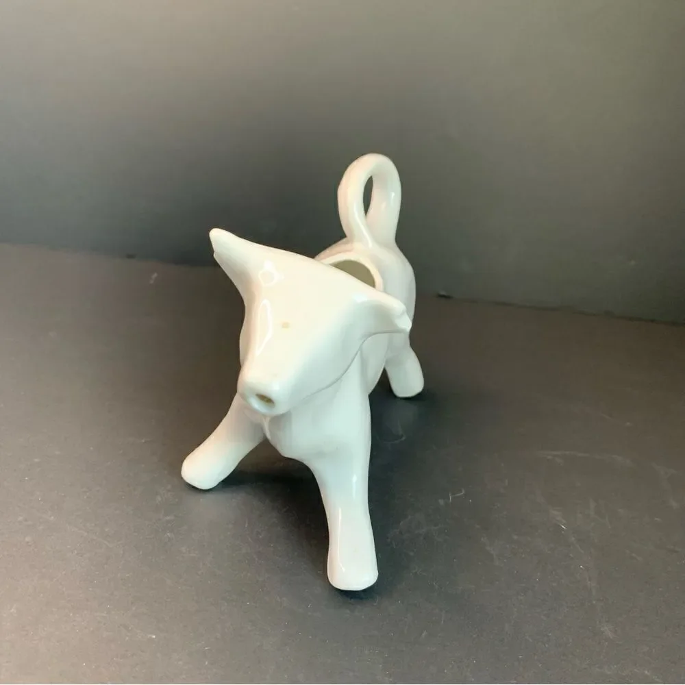 VTG White‎ Ceramic Bull Cow Creamer